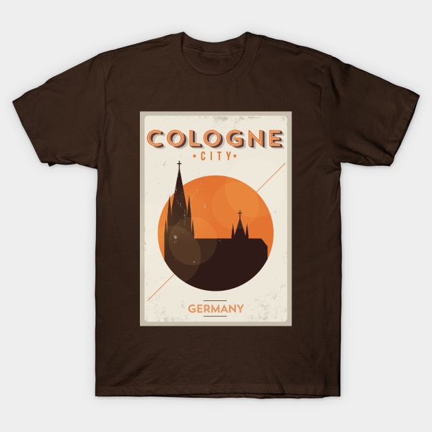 Cologne Poster Design T-Shirt by kursatunsal